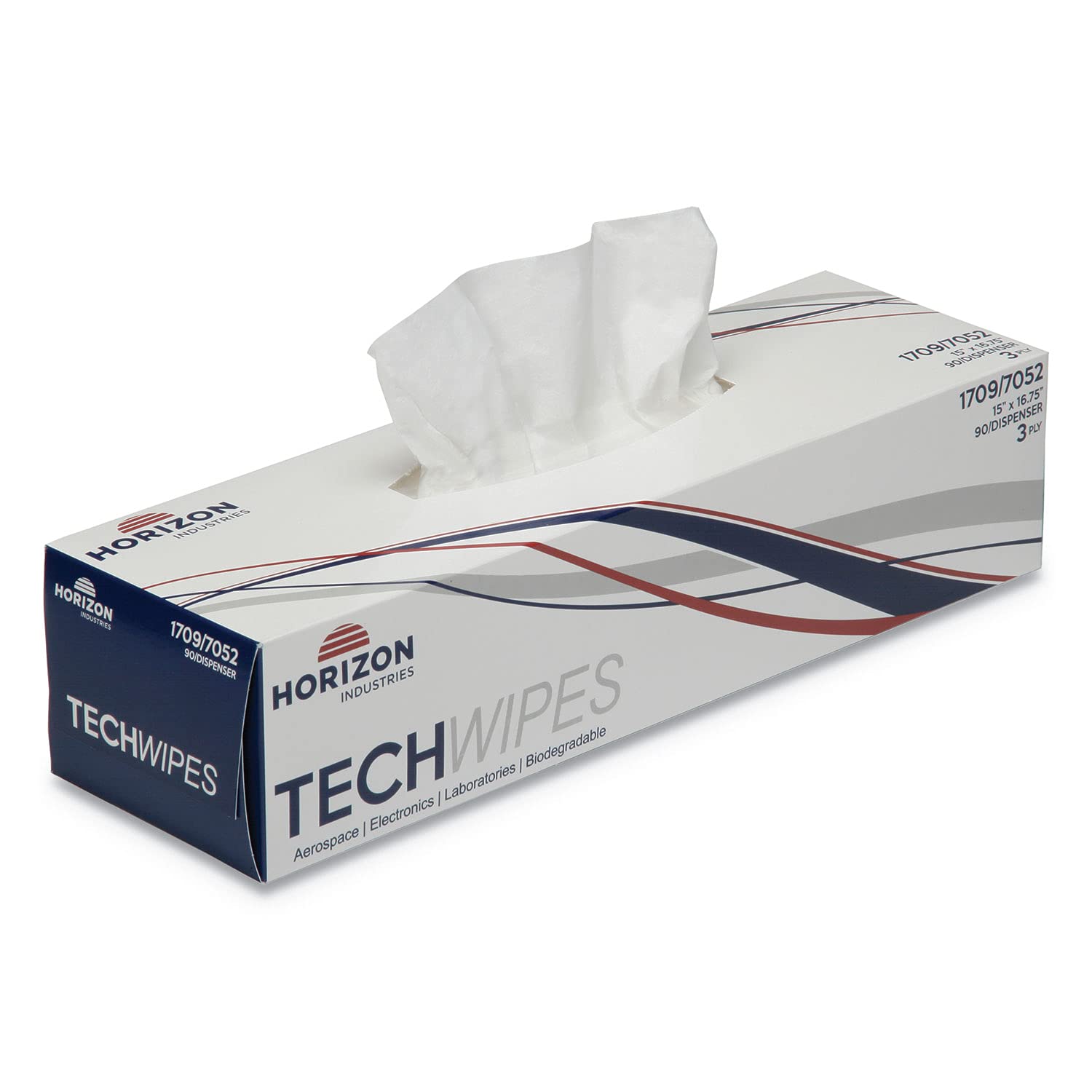 LOW-LINT WIPES, 15 1/4 X 16 1/2, WHITE,