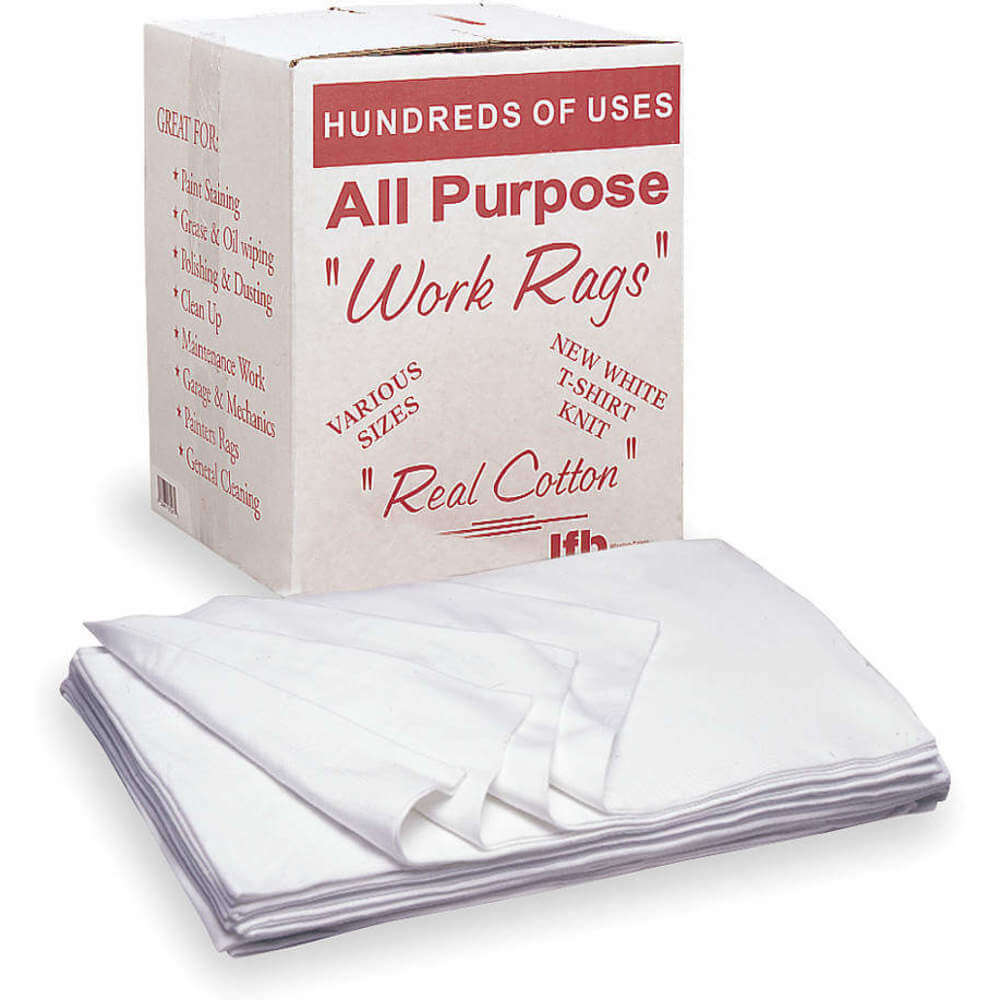 COTTON CLOTH RAGS, 5" X 8", 288/CARTON