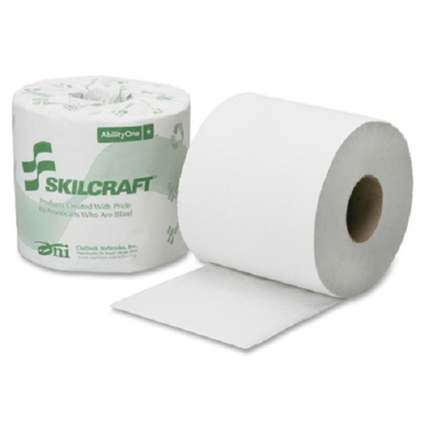 TOILET TISSUE, 1-PLY, WHITE, 4 X 3 3/4,