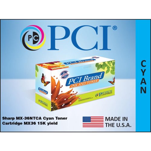Compatible Sharp MX-36NTCA Cyan Toner Cartridge