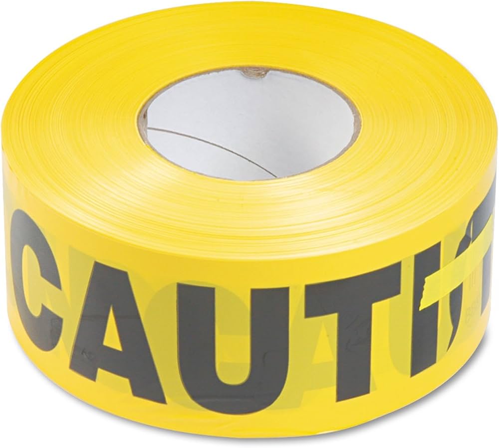 Tatco Caution Barricade Safety Tape, 3inx1000ft, Black/Yellow, 1/EA Tatco Caution Barricade Safety Tape, 3inx1000ft, Black/Yellow, 1/EA