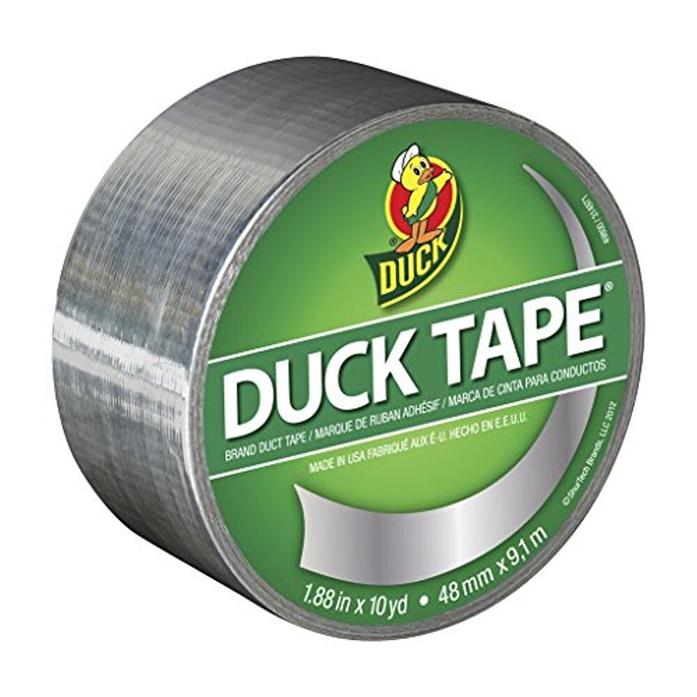 Duck Colored Tape, 3in Core, 1.88 in x 10 yards, Chrome, 1/RL