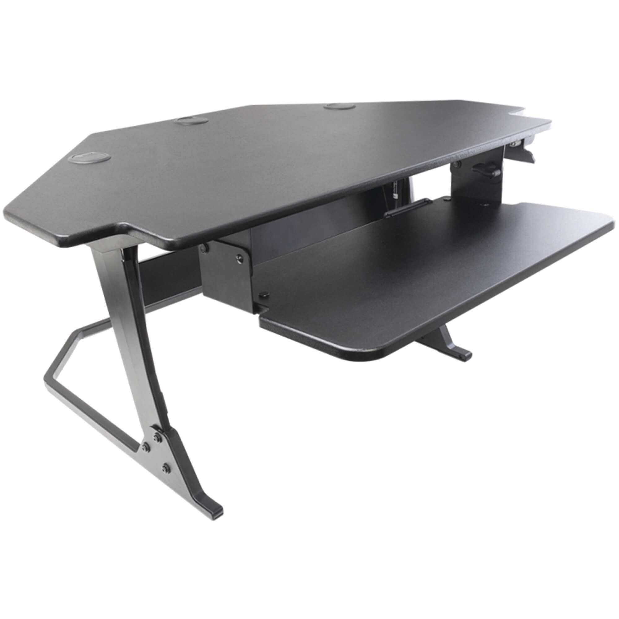 Desktop Sit-Stand Workstation, Corner Unit, 42inx36inx20in, 1/EA