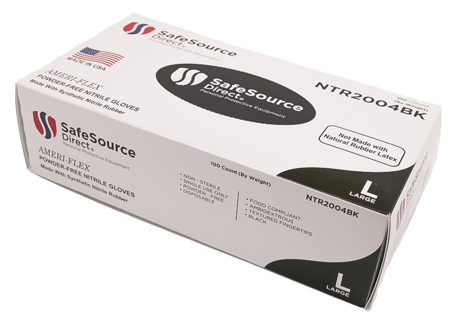 Ameri-Flex Multi Purpose Nitrile Glove, Black, S, 10 BX/CS Ameri-Flex Multi Purpose Nitrile Glove, Black, S, 10 BX/CS