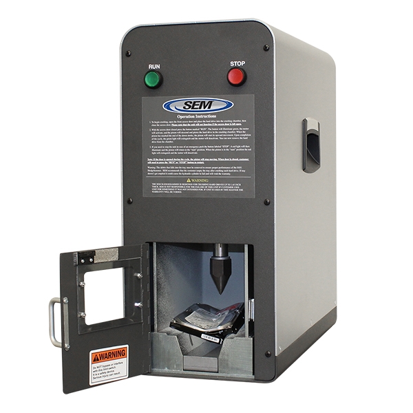 SEM Model 0101 Automatic Hard Drive Crusher