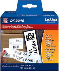 Brother Continuous Length White Paper Label (4.07" x 100')