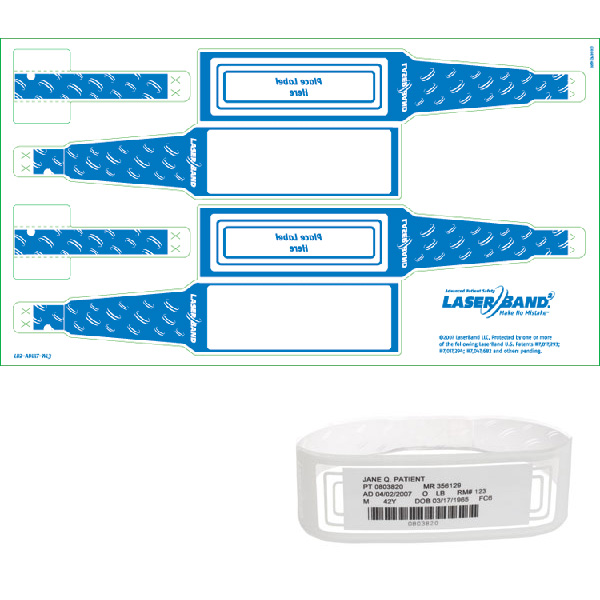Zebra OmniBand Wristband PET Blue (4.25" x 11") Zebra OmniBand Wristband PET Blue (4.25" x 11")