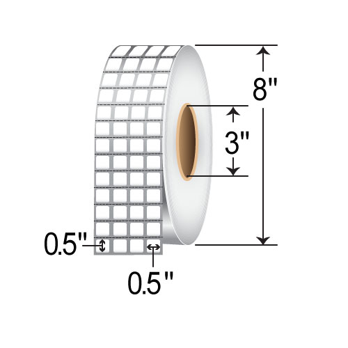 Zebra TT Label Polyester (2.375" x 0.5")