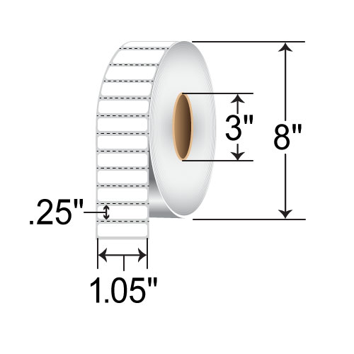 Zebra TT Label Polyester (1.0469" x 0.25