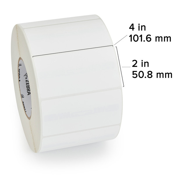 ZEBRA DIRECT THERMAL LABEL PAPER (4" X