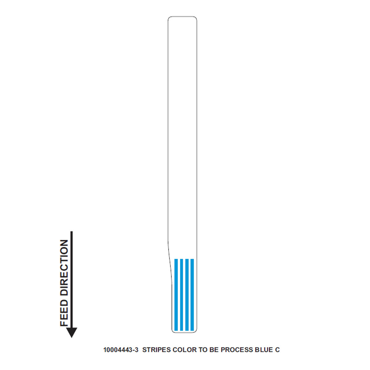 Zebra DT Wristband Polypropylene Blue (1" x 11") (1" Core) Zebra DT Wristband Polypropylene Blue (1" x 11") (1" Core)