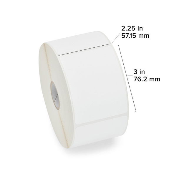 Zebra TT Label Paper (2.25" x 3") (1" Co