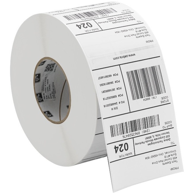Zebra DT Label Paper (2" x 1") (3" Core)