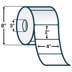 Zebra TT Label Paper (4" x 2") (3" Core)