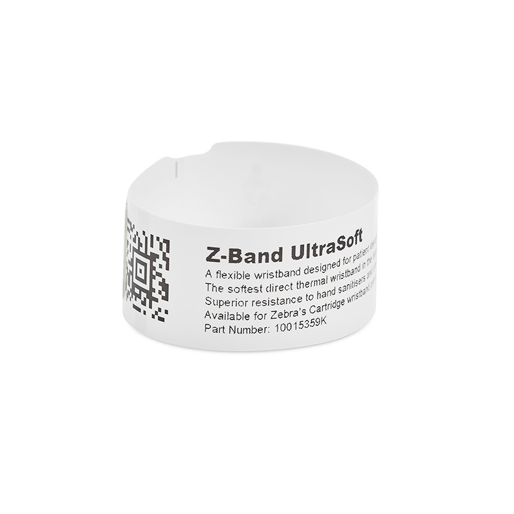 Zebra DT Wristband Polypropylene (1" x 6")
