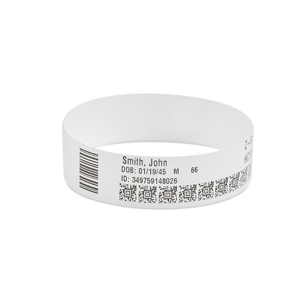 Zebra DT Wristband Polypropylene (0.75" x 11") (1" Core)