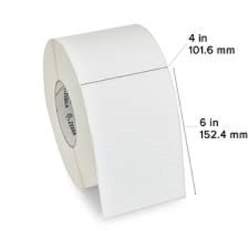 ZEBRA DIRECT THERMAL LABEL PAPER (4" X
