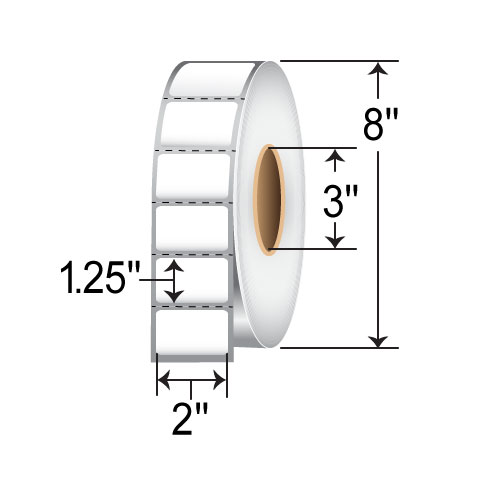 Zebra TT Label Glosss Polyester (2" x 1.