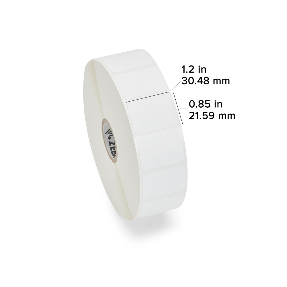 Zebra TT Label Paper (1.2" x 0.85") (1"