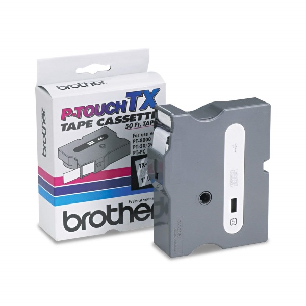 Brother 24mm (1") White on Clear Laminated Tape (15m/50') (1/Pkg) Brother 24mm (1") White on Clear Laminated Tape (15m/50') (1/Pkg)