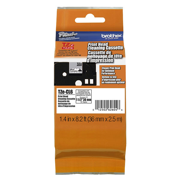 Brother 36mm (1 1/2") Print Head Cleaning Tapes 100 Uses (8m/26.2') (1/Pkg) Brother 36mm (1 1/2") Print Head Cleaning Tapes 100 Uses (8m/26.2') (1/Pkg)