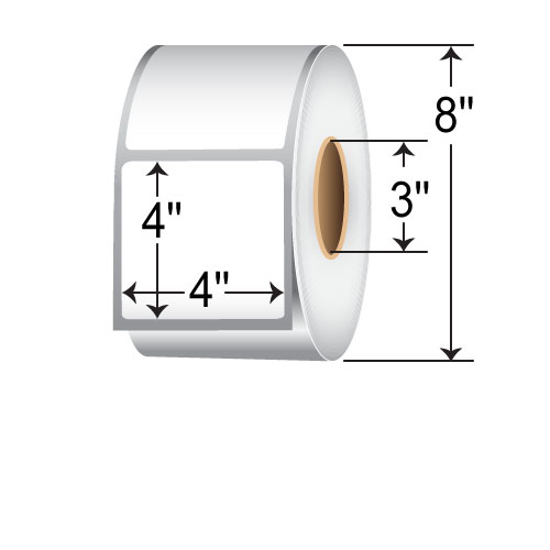 Zebra DT Label Paper (4" x 4") (3" Core)