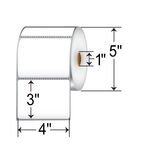 ZEBRA DIRECT THERMAL LABEL PAPER (4" X