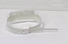 Zebra Wristband Vinyl (0.4" x 7") (Self Locking Adjustable Closure) (Infant) (Latex Free) (White) (10 Bands/Sheet) (250/Case)