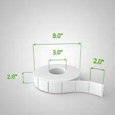 Zebra DT Label Paper (2" x 2") (3" Core)
