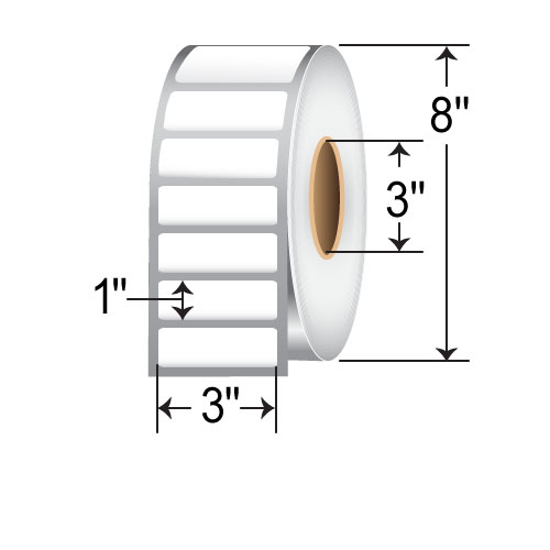 Zebra TT Label Polyester (3" x 1") (3" C