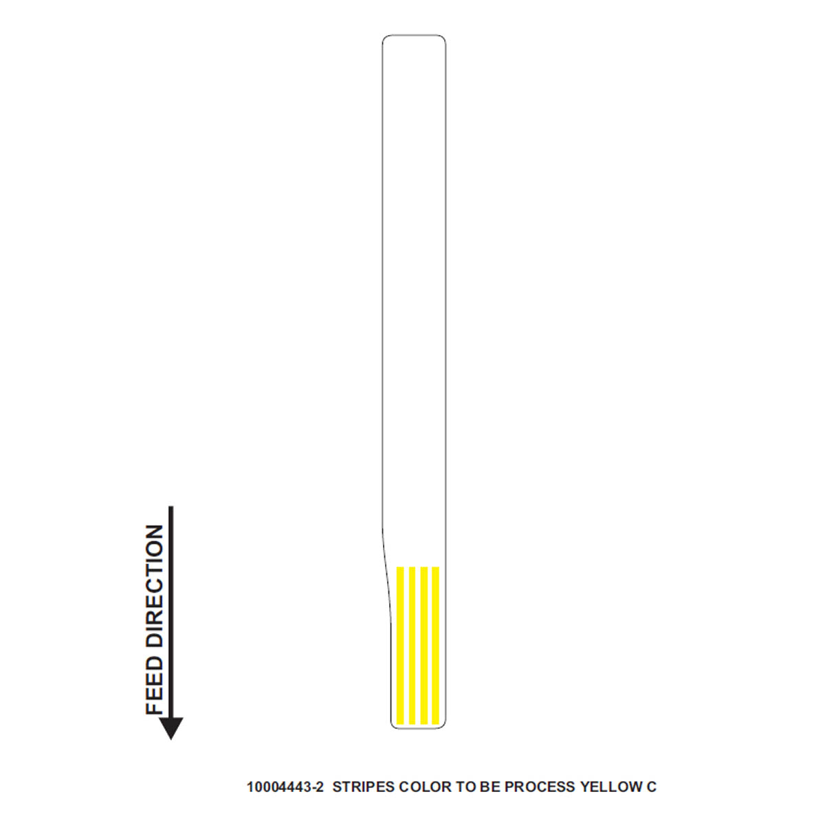 Zebra DT Wristband Polypropylene Yellow (1" x 11") (1" Core) Zebra DT Wristband Polypropylene Yellow (1" x 11") (1" Core)