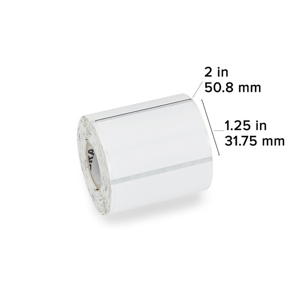 Zebra TT Label Polyester (2" x 1.25") (0.75" Core)