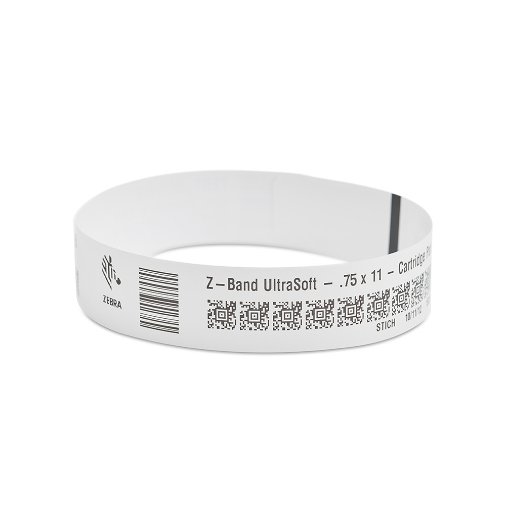 Zebra DT Wristband Polypropylene (0.75" x 11") (1" Core)