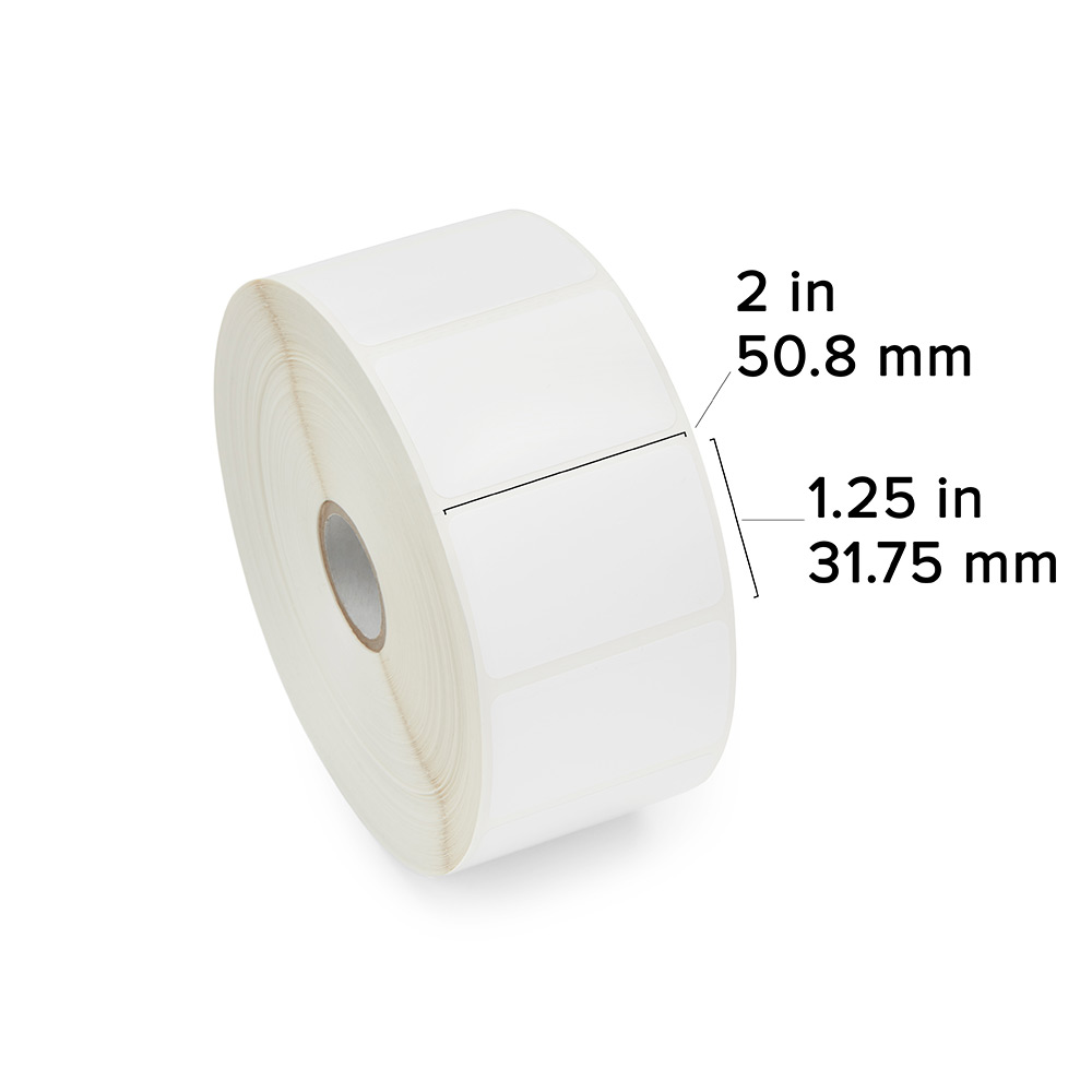 Zebra TT Label Polypro (2" x 1.25") (1"
