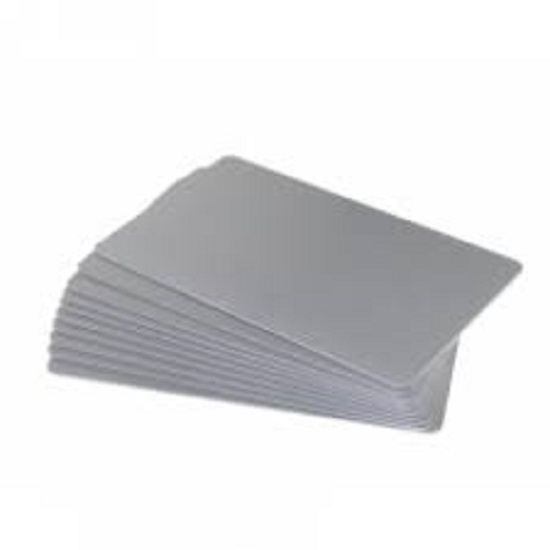 Zebra Silver Metallic PVC Card (30 mil)