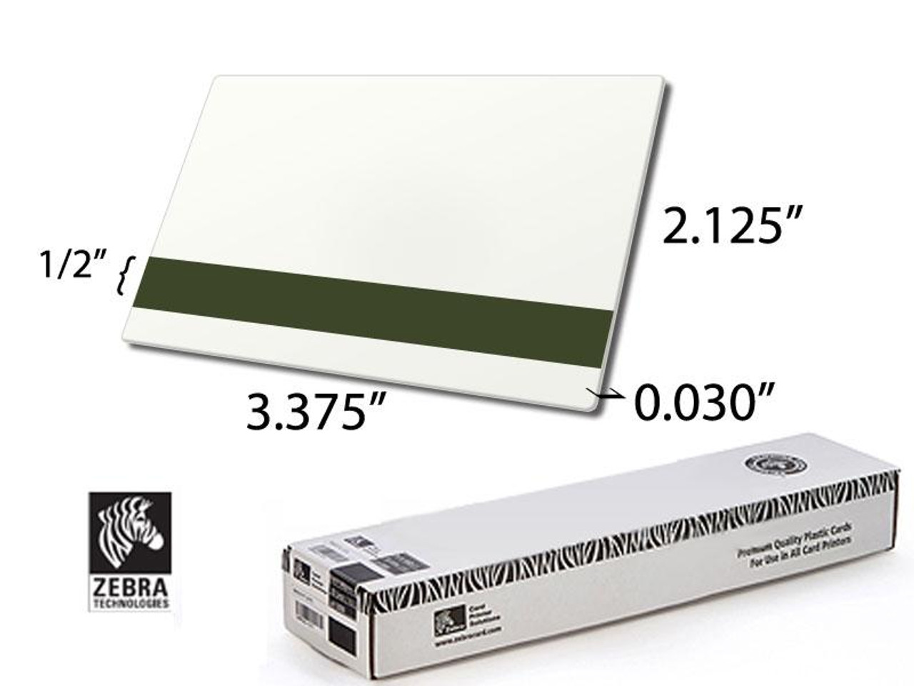 Zebra White PVC Cards (30 mil)