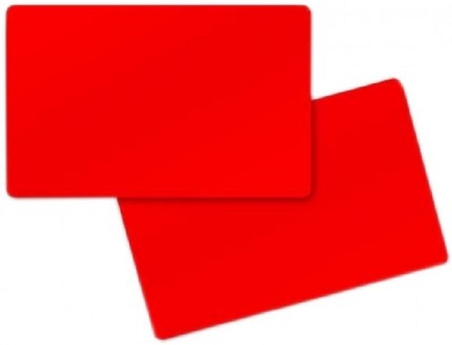 Zebra Red PVC Card (30 mil) (500 Cards)