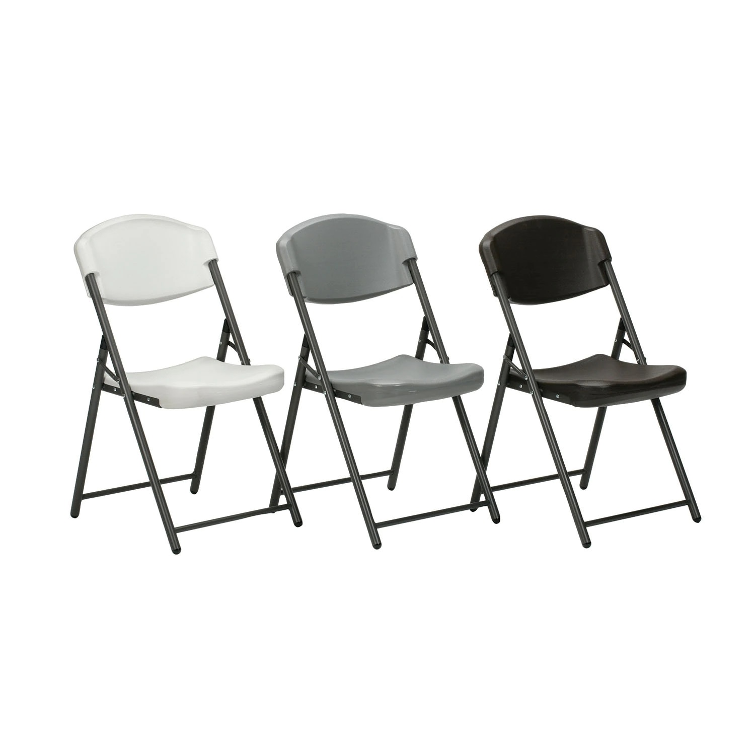 Skilcraft Folding Chair, Charcoal/Black, 4/BX Skilcraft Folding Chair, Charcoal/Black, 4/BX