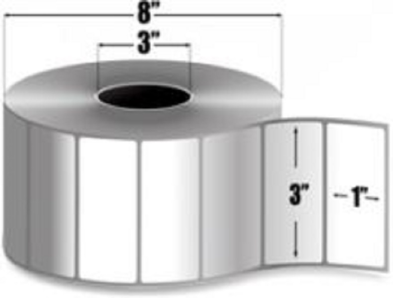 ZEBRA DIRECT THERMAL LABEL PAPER (3" X