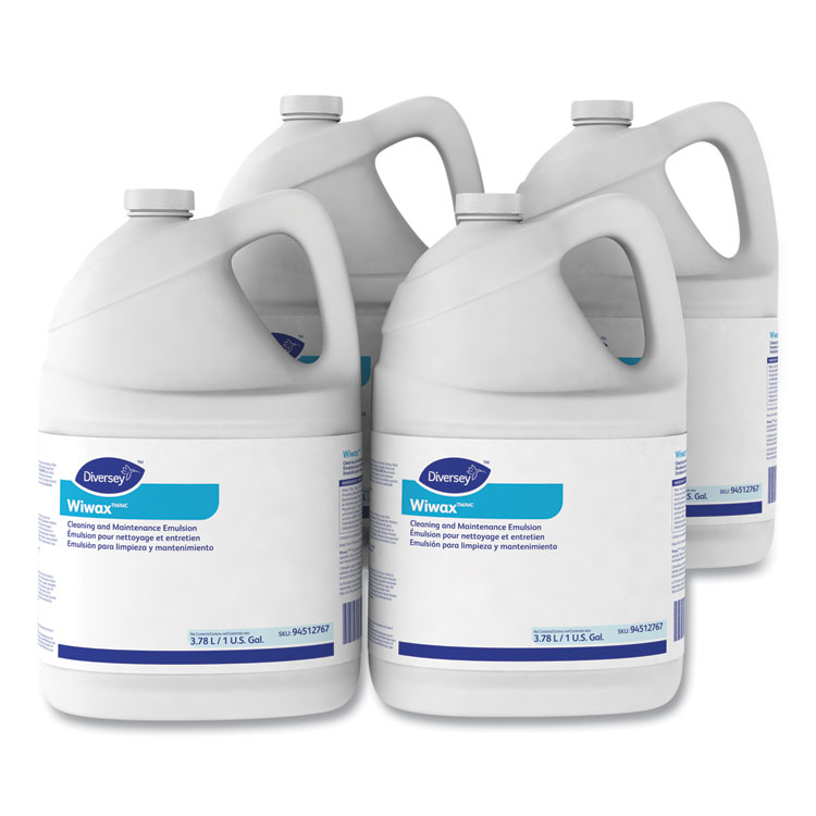Wiwax Cleaning & Maintenance Floor Cleaning Liquid Solution, 4/CT