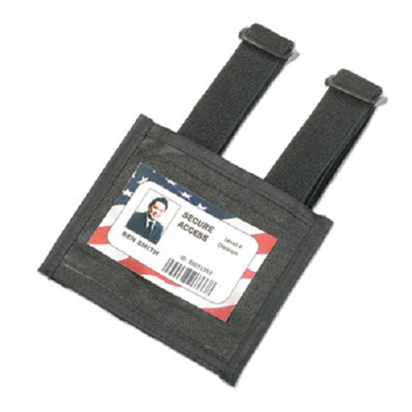 ARMBAND BADGE HOLDER, BLACK, 2 5/8" X 3