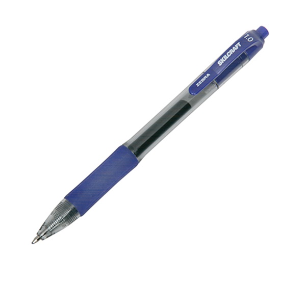 RETRACTABLE GEL PEN, BOLD POINT, BLUE, 1