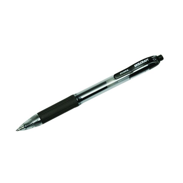 RETRACTABLE GEL PEN, BOLD POINT, BLACK,