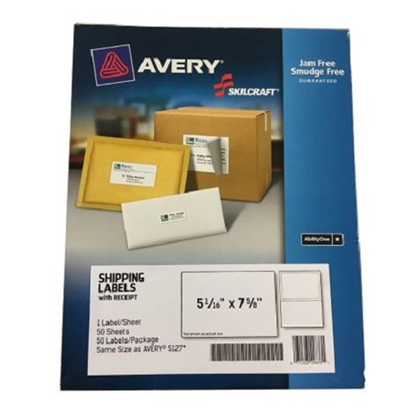 1 SKILCRAFT SHIPPING LABEL WITH PAPER RE