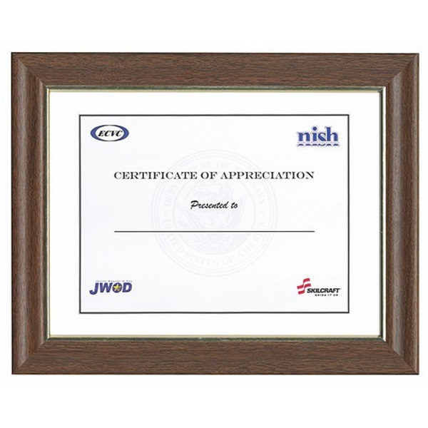 WALNUT VINYL FRAMES, CERTIFICATE/PHOTO,