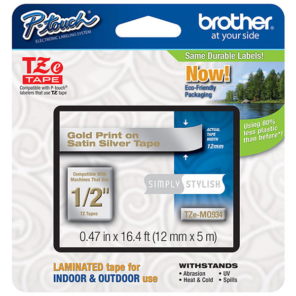 BROTHER INTL. CORP. TAPE,1/2" GOLD,SV