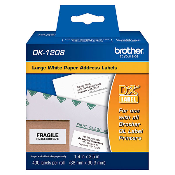 DIE-CUT PAPER LABELS,LARGE ADDRESS,400