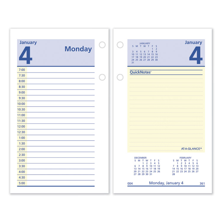 2025 QuickNotes Desk Calendar Refill, 3.5 x 6