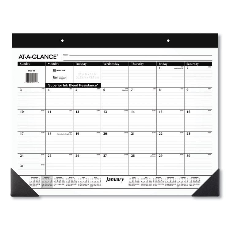 2025 Monthly Refillable Desk Pad, 22 x 17