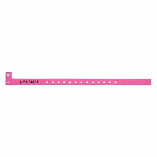 Zebra Alert Wristband Vinyl (0.625" x 10") (Clip Closure) (Pink) (LIMB ALERT) (3" Core) (500/Case) Zebra Alert Wristband Vinyl (0.625" x 10") (Clip Closure) (Pink) (LIMB ALERT) (3" Core) (500/Case)